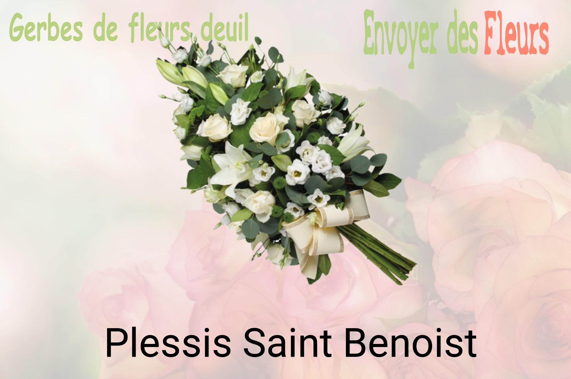 Gerbe de fleurs de deuil livrée à Plessis-Saint-Benoist